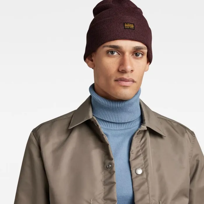 Accessories Men GStar RAW Effo Long Beanie Dark Oxblood