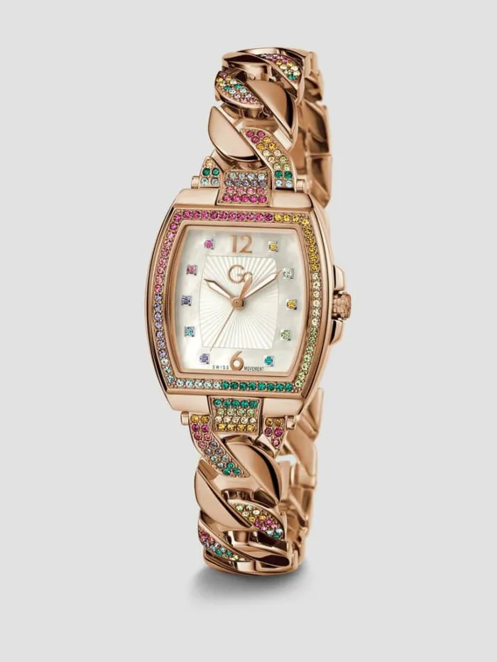 Accessories Women Marciano Gc Rose GoldTone And Crystal ChainLink Analog Watch Rose Gold Accessories Women Marciano Gc Rose GoldTone And Crystal ChainLink Analog Watch Rose Gold