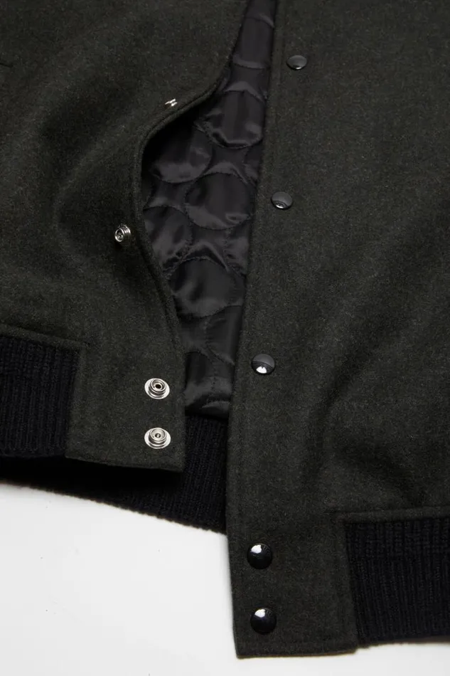 Acne Studios Bomber Jacket Dark Grey Melange Man Outerwear