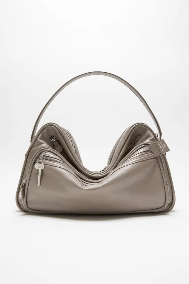 Acne Studios Camero Shoulder Bag Taupe Beige Woman Bags