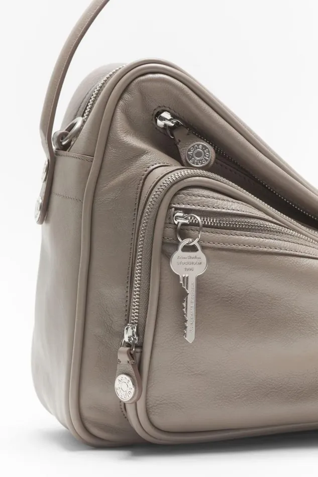 Acne Studios Camero Shoulder Bag Taupe Beige Woman Bags