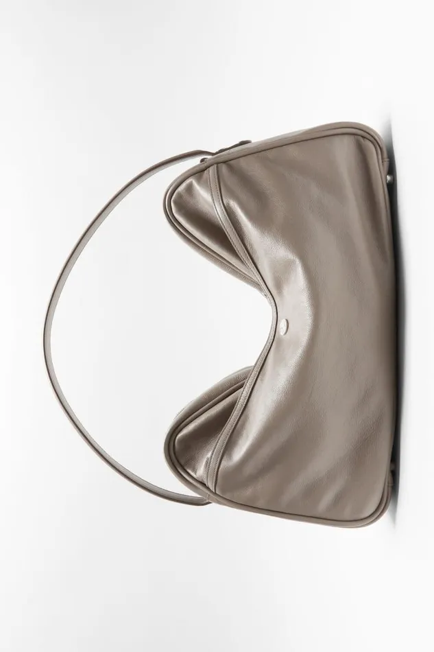 Acne Studios Camero Shoulder Bag Taupe Beige Woman Bags