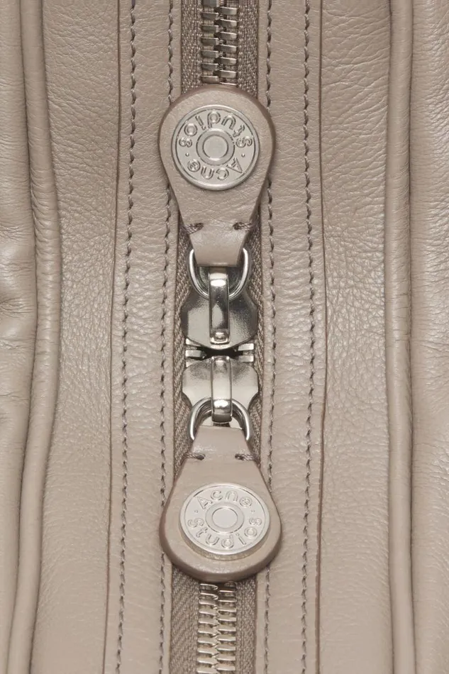 Acne Studios Camero Shoulder Bag Taupe Beige Woman Bags