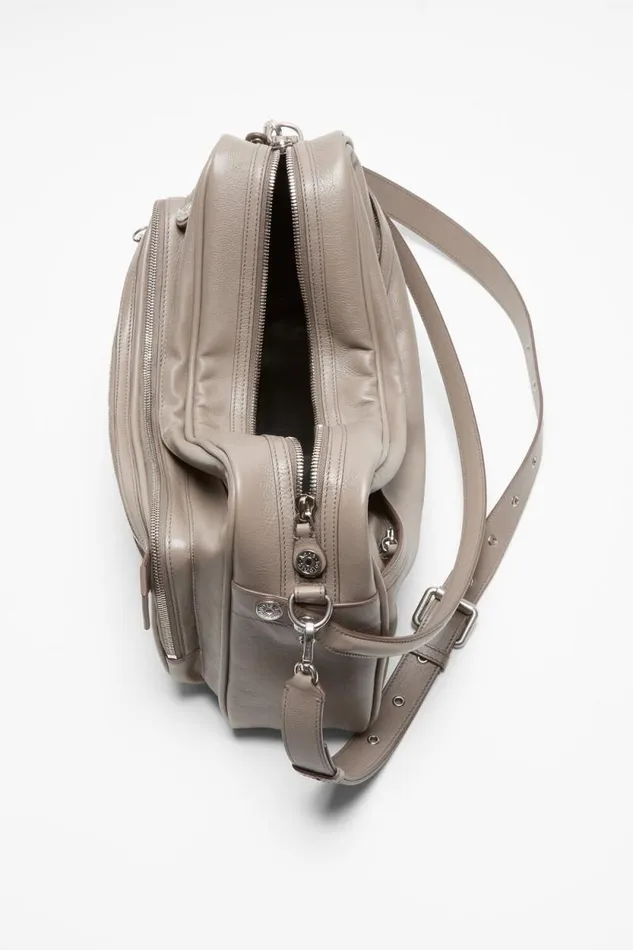 Acne Studios Camero Shoulder Bag Taupe Beige Woman Bags
