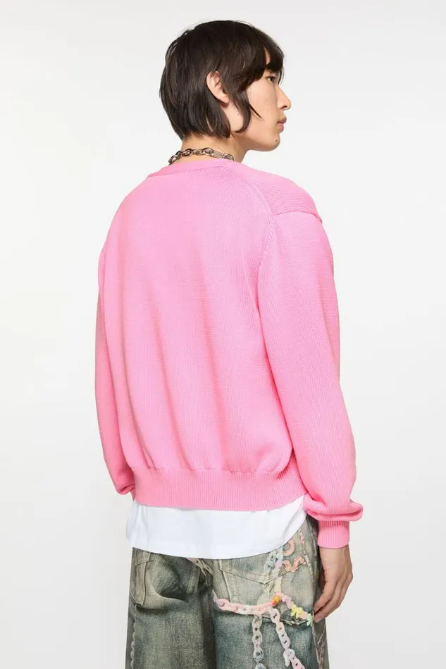 Acne Studios Cardigan Vneckline Cameo Pink Man Knitwear