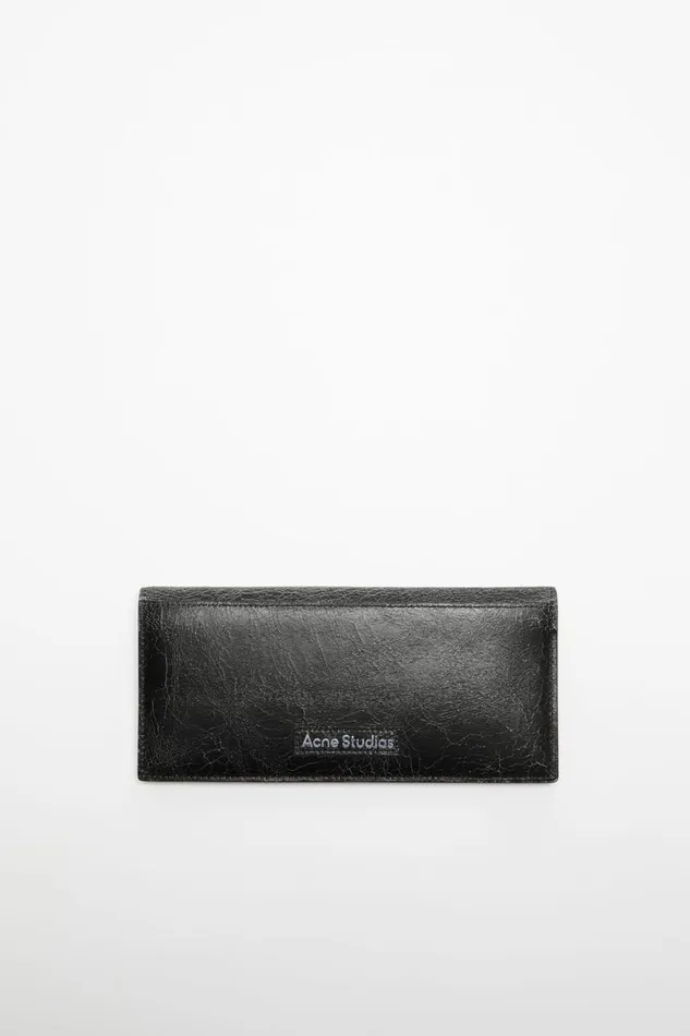 Acne Studios Continental Wallet Black Woman Small Leather Goods