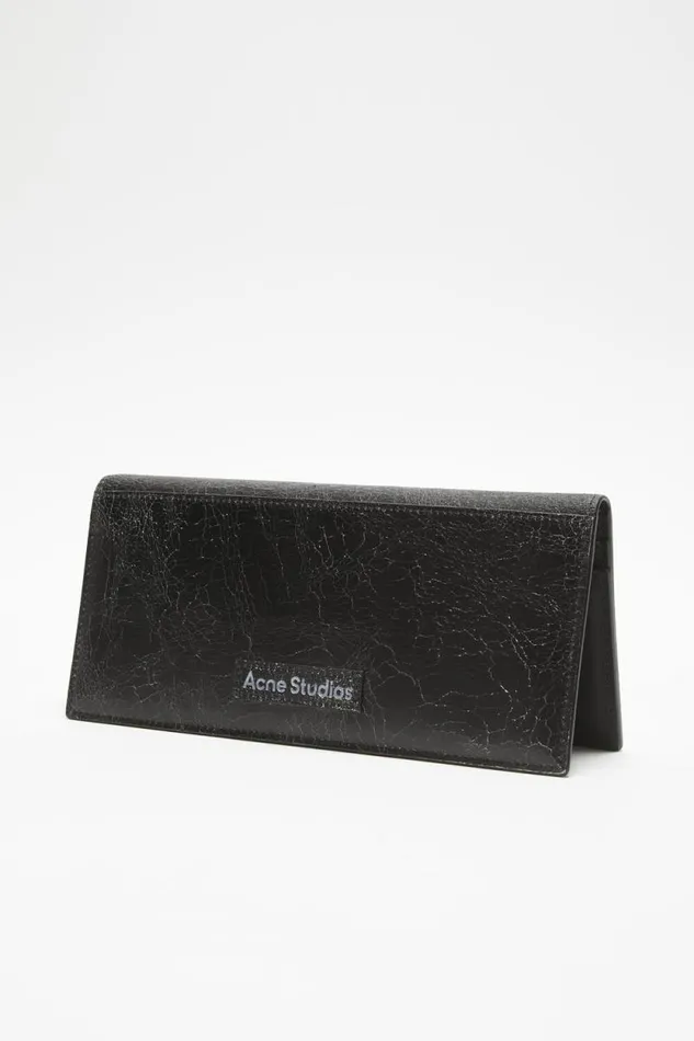 Acne Studios Continental Wallet Black Woman Small Leather Goods