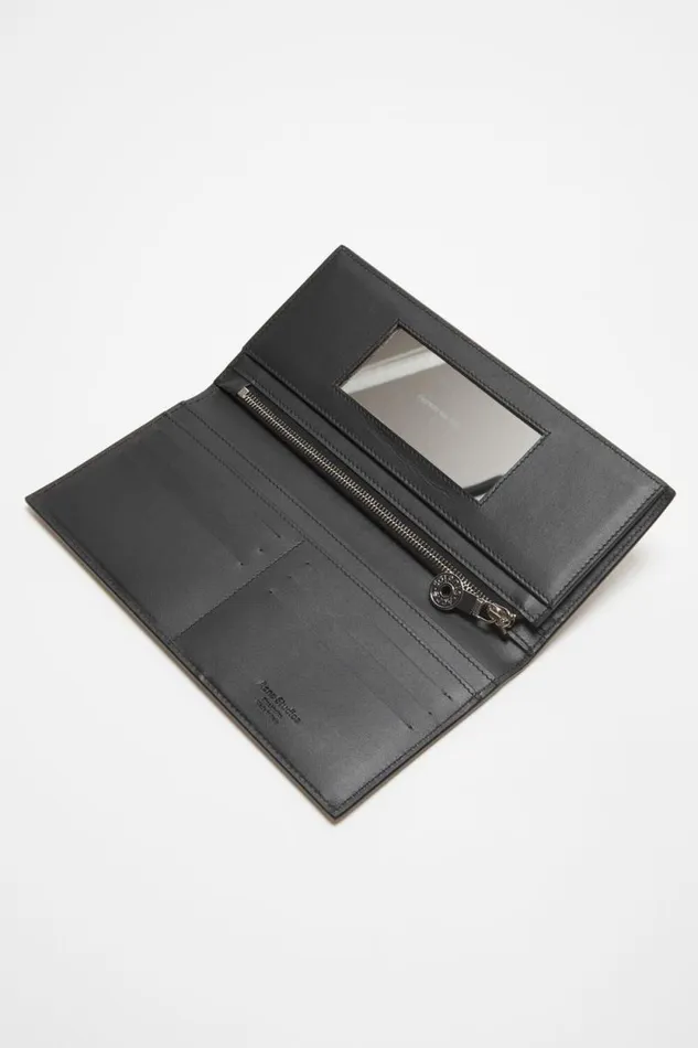 Acne Studios Continental Wallet Black Woman Small Leather Goods