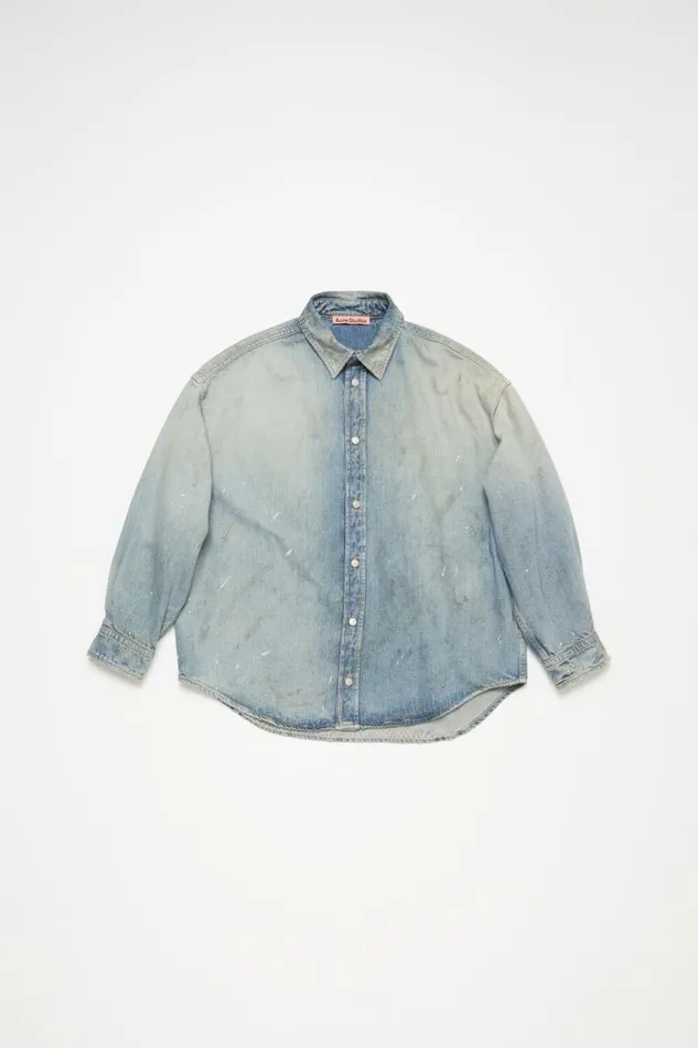 Acne Studios Denim Buttonup Shirt Light Blue Man Shirts