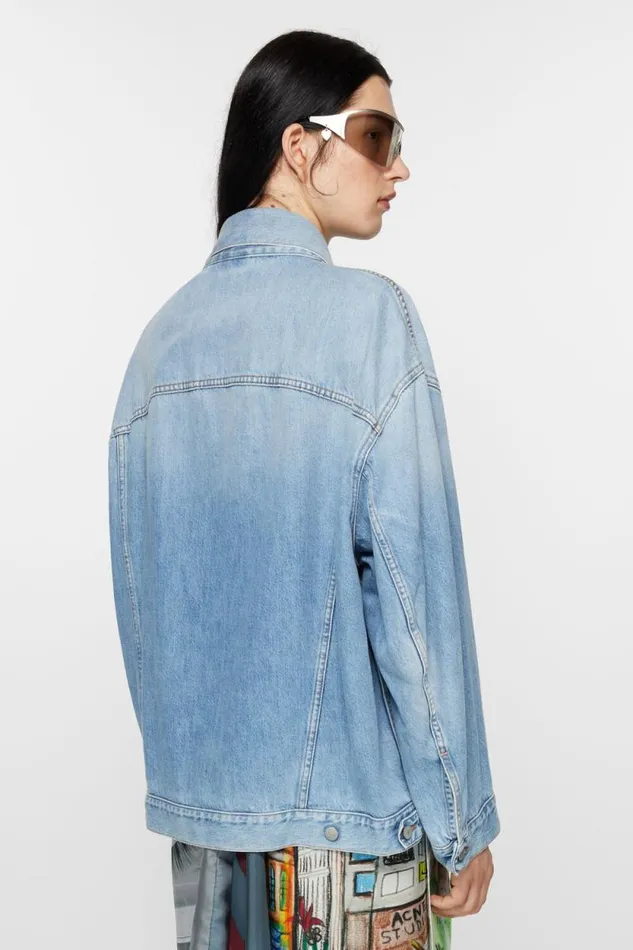 Acne Studios Denim Jacket 8211 Oversized Unisex Fit Light Blue Man Outerwear