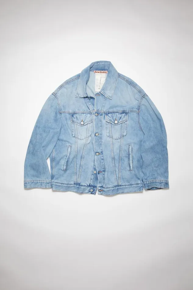 Acne Studios Denim Jacket 8211 Oversized Unisex Fit Light Blue Man Outerwear