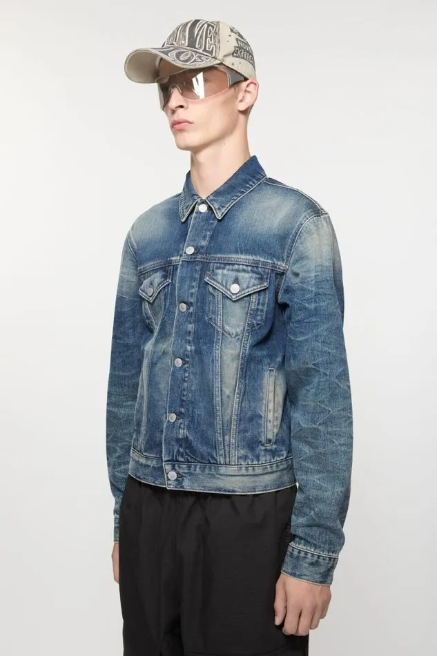 Acne Studios Denim Jacket 8211 Regular Fit Mid Blue Man Outerwear