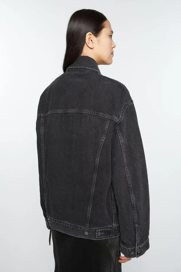 Acne Studios Denim Jacket 8211 Relaxed Fit Black Woman Outerwear