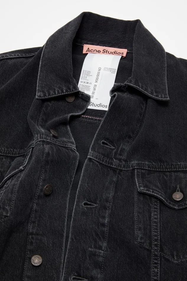 Acne Studios Denim Jacket 8211 Relaxed Fit Black Woman Outerwear