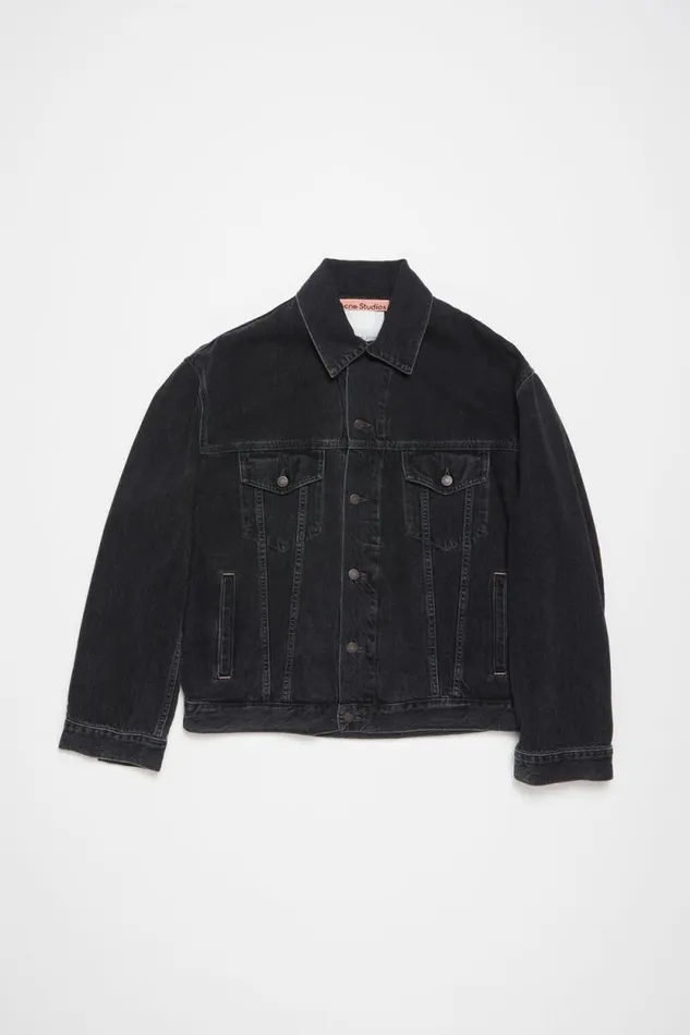 Acne Studios Denim Jacket 8211 Relaxed Fit Black Woman Outerwear