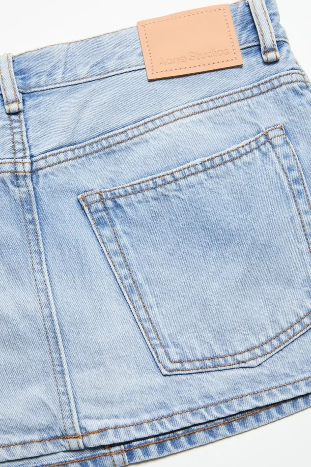 Acne Studios Denim Skirt Light Blue Woman Skirts