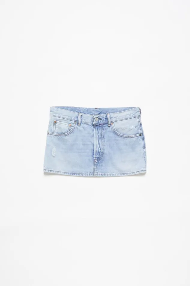 Acne Studios Denim Skirt Light Blue Woman Skirts