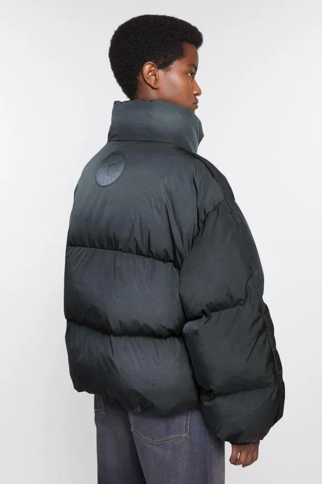 Acne Studios Down Puffer Jacket Anthraciteblack Woman Outerwear