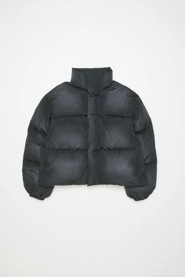 Acne Studios Down Puffer Jacket Anthraciteblack Woman Outerwear