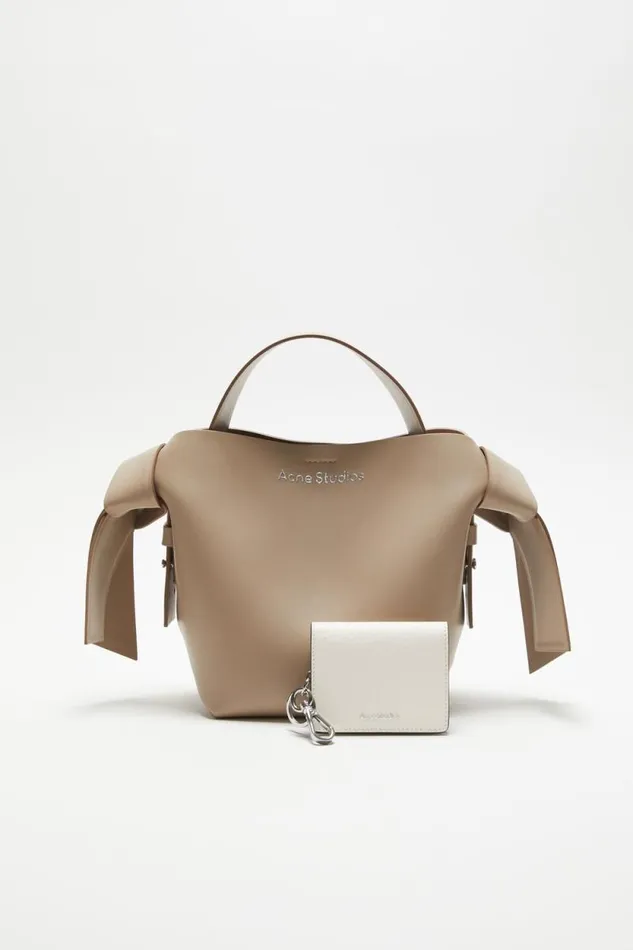 Acne Studios Folded Leather Wallet White Woman Small Leather Goods
