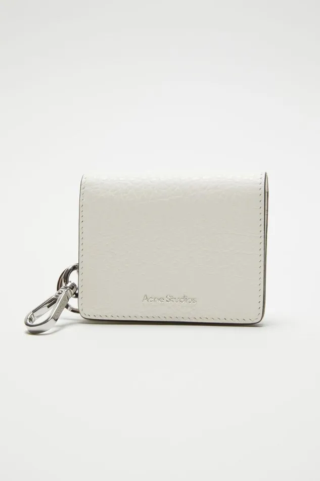 Acne Studios Folded Leather Wallet White Woman Small Leather Goods