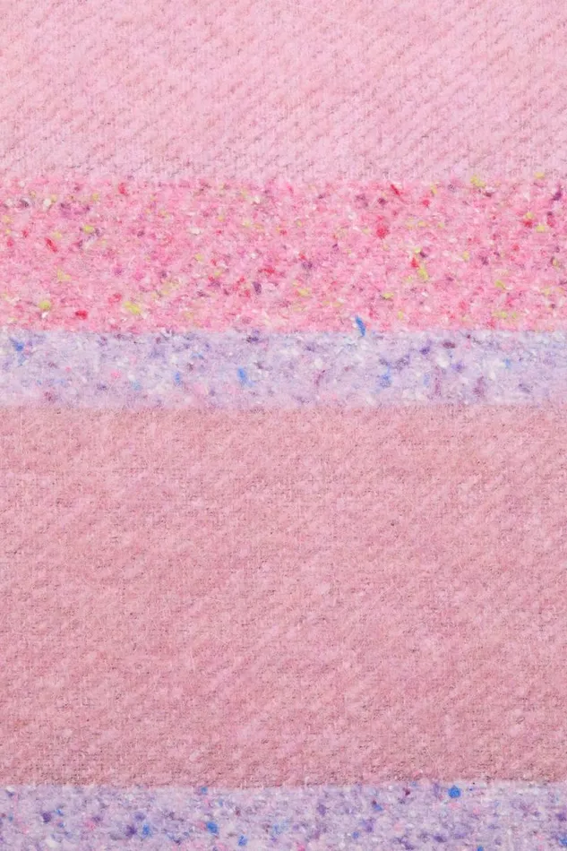 Acne Studios Fringed Scarf Logo Pink Man Scarves