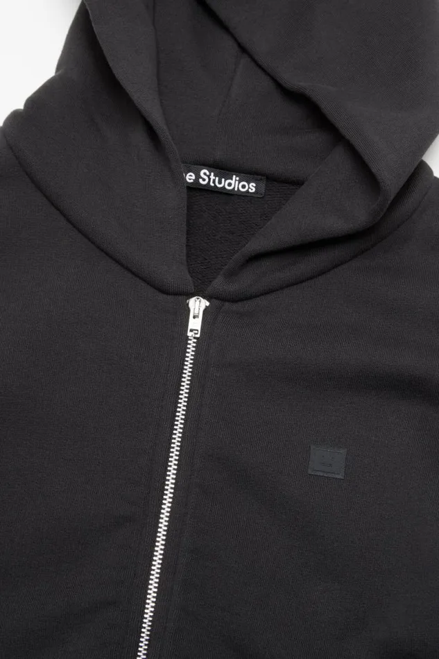 Acne Studios Hooded Zipper Sweater Black Woman Sweatshirts