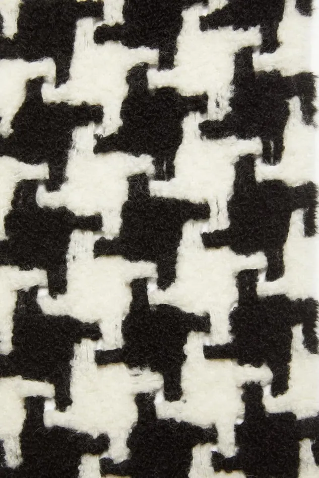 Acne Studios Houndstooth Scarf Whiteblack Woman Scarves
