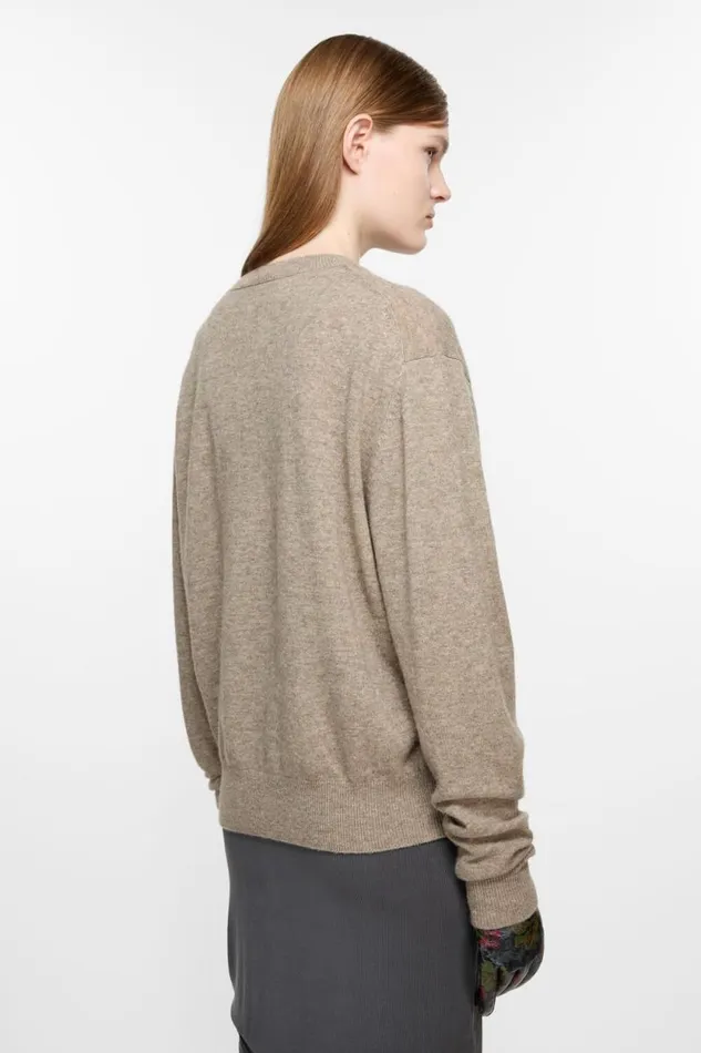 Acne Studios Jumper Yak Wool Greige Melange Woman Knitwear