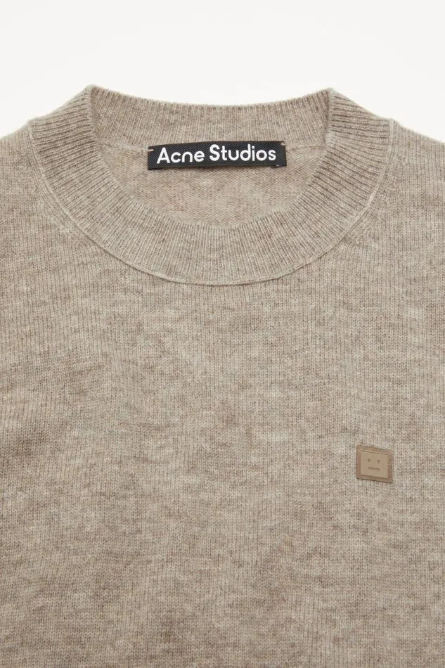 Acne Studios Jumper Yak Wool Greige Melange Woman Knitwear