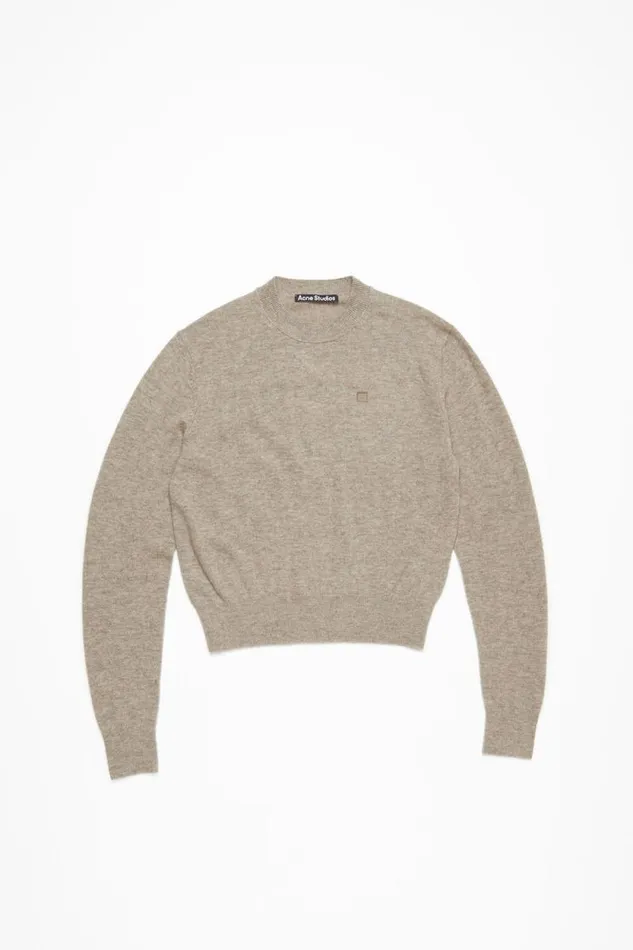 Acne Studios Jumper Yak Wool Greige Melange Woman Knitwear