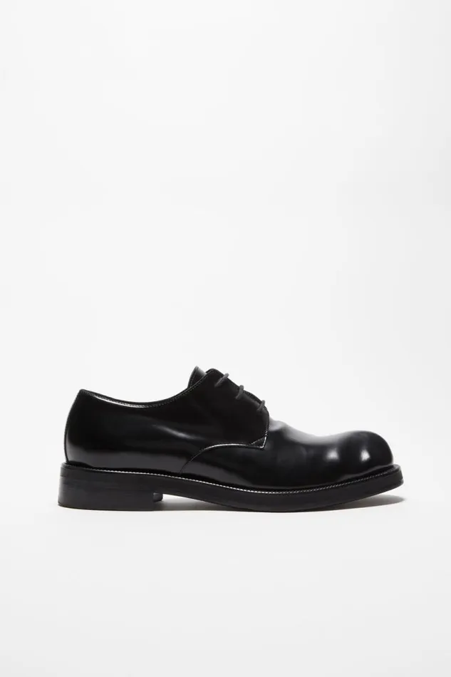 Acne Studios Leather Derby Shoes Blackblack Man Shoes