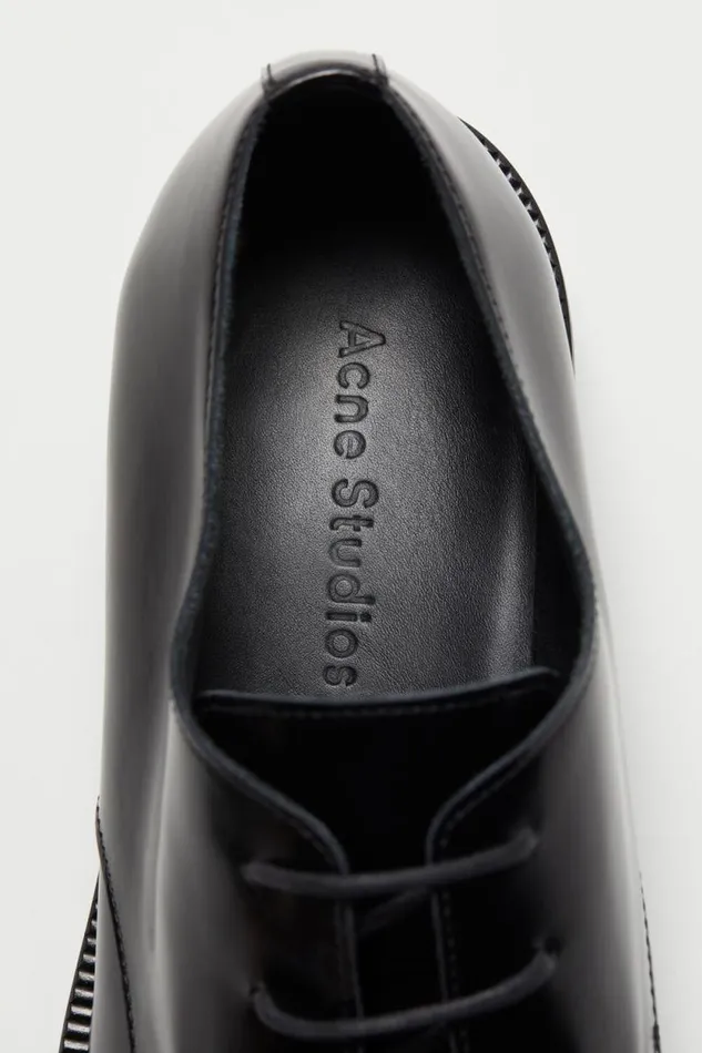 Acne Studios Leather Derby Shoes Blackblack Man Shoes