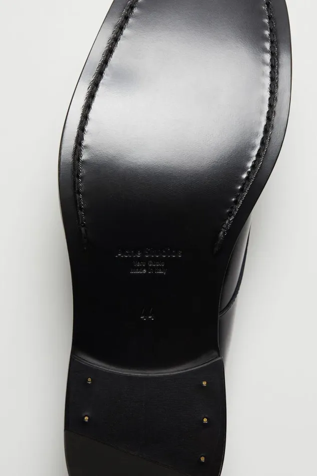Acne Studios Leather Derby Shoes Blackblack Man Shoes