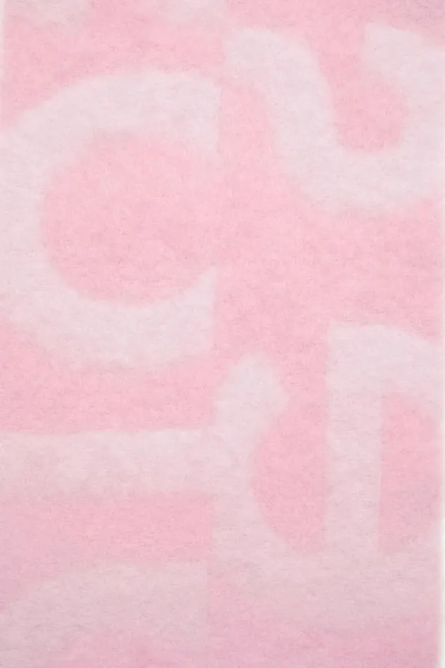 Acne Studios Logo Scarf Pink Woman Scarves