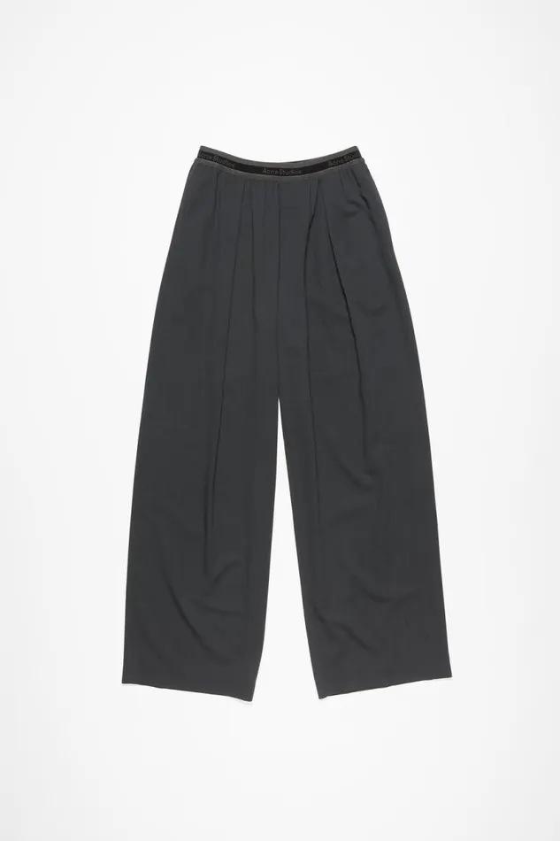 Acne Studios Logo Tape Trousers Charcoal Grey Man Trousers