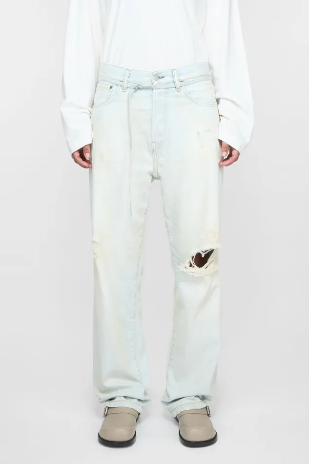 Acne Studios Loose Fit Jeans 8211 1991 Toj Light Bluewhite Woman Jeans