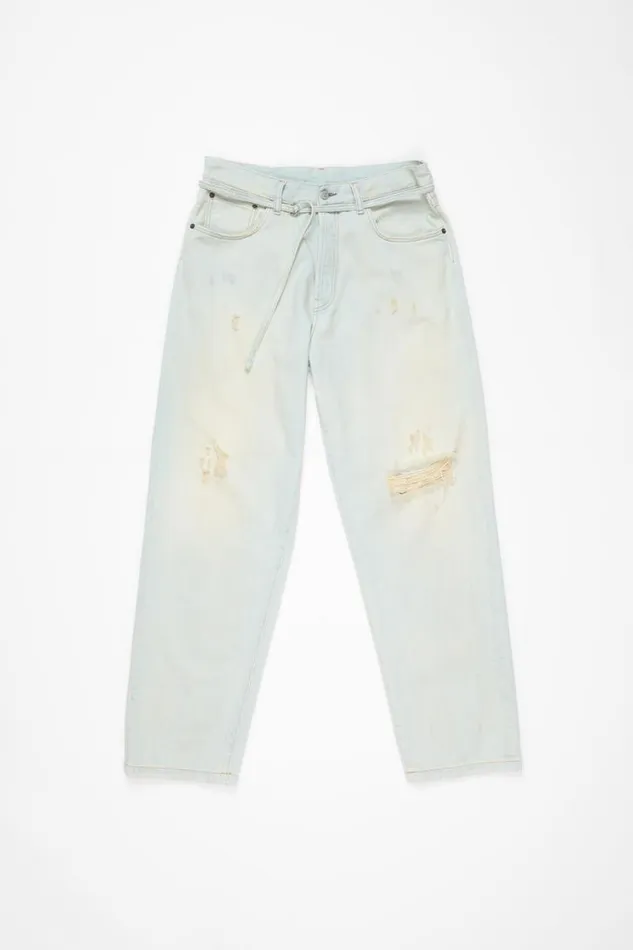Acne Studios Loose Fit Jeans 8211 1991 Toj Light Bluewhite Woman Jeans