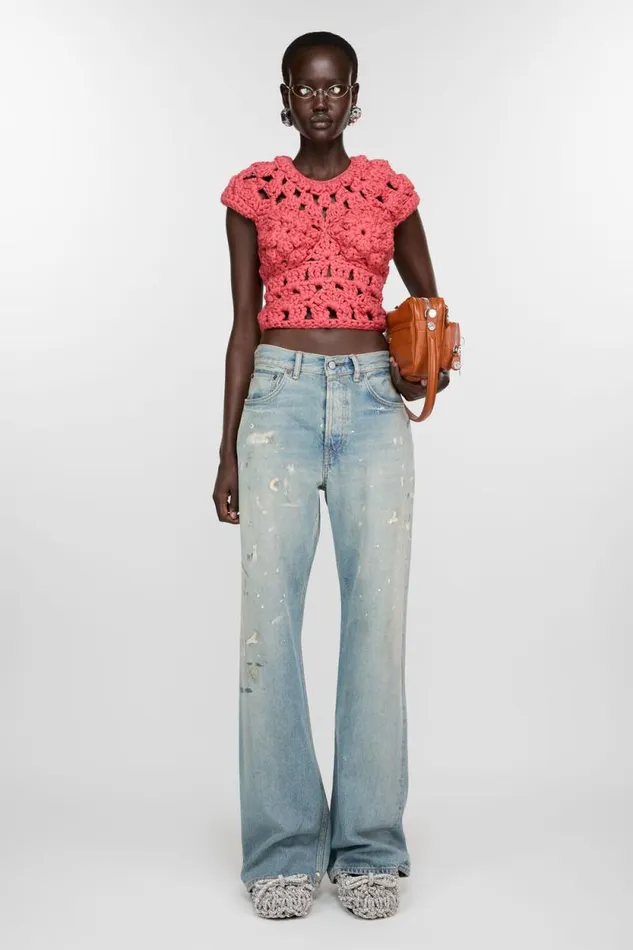 Acne Studios Loose Fit Jeans 8211 2021F Light Blue Woman Jeans