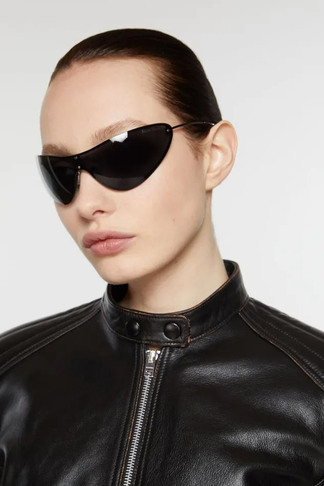 Acne Studios Metal Frame Sunglasses Blackblack Man Eyewear