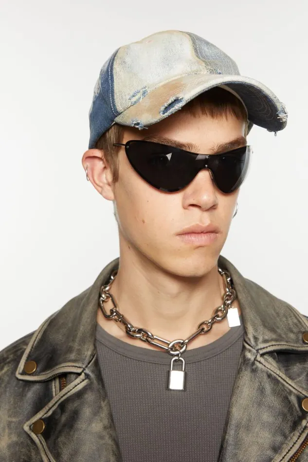 Acne Studios Metal Frame Sunglasses Blackblack Man Eyewear