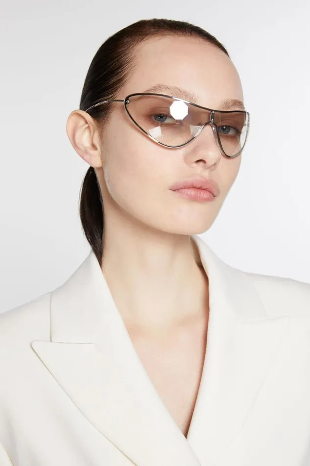 Acne Studios Metal Frame Sunglasses Transparentsilver Man Eyewear