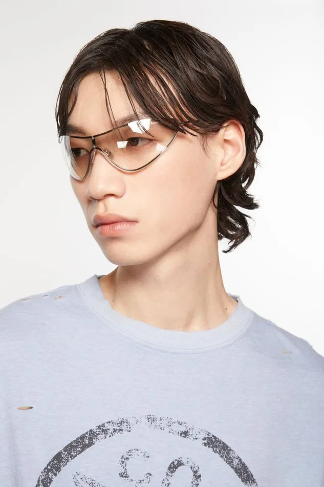 Acne Studios Metal Frame Sunglasses Transparentsilver Man Eyewear