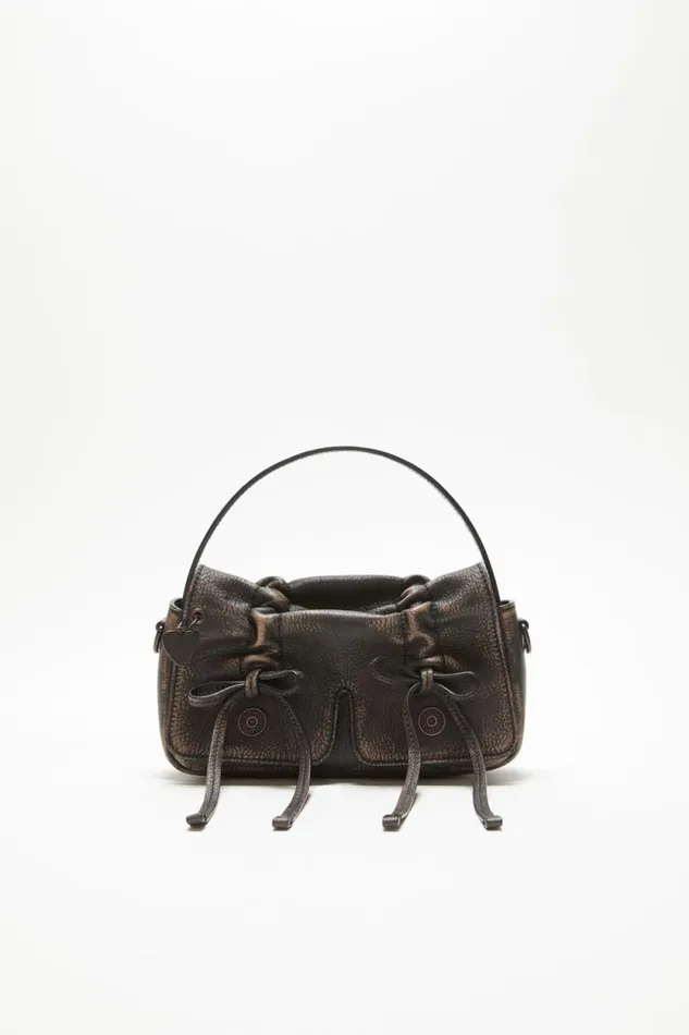 Acne Studios Multipocket Micro Bag Dark Brownbeige Woman Bags