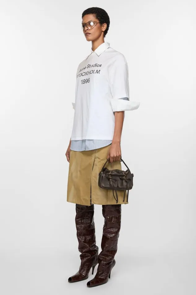 Acne Studios Multipocket Micro Bag Dark Brownbeige Woman Bags