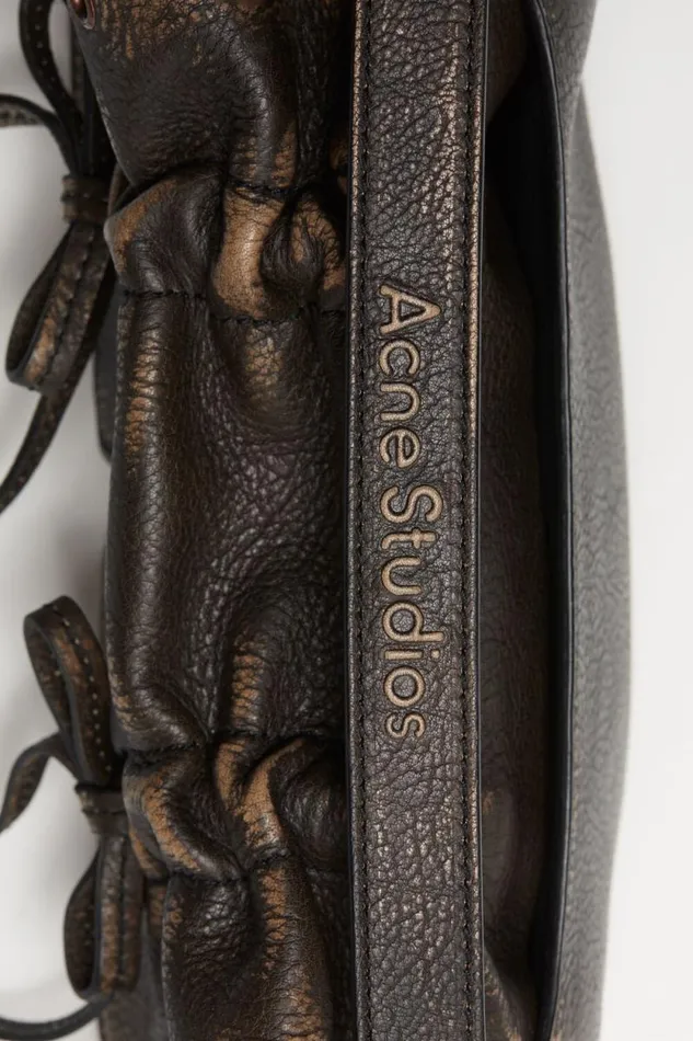 Acne Studios Multipocket Micro Bag Dark Brownbeige Woman Bags