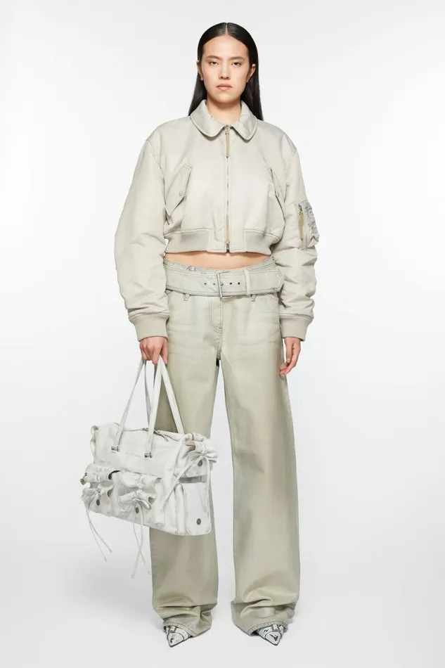 Acne Studios Multipocket Tote Bag Whitegrey Man Bags