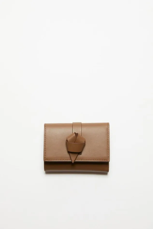 Acne Studios Musubi Folded Wallet Camel Brown Woman Small Leather Goods