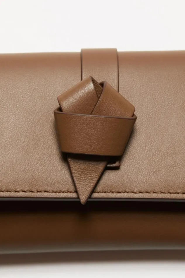 Acne Studios Musubi Folded Wallet Camel Brown Woman Small Leather Goods