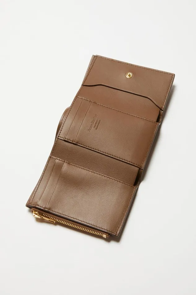 Acne Studios Musubi Folded Wallet Camel Brown Woman Small Leather Goods